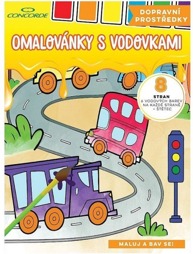 Βιβλίο ζωγραφικής με υδατοχρώματα Concorde Μέσα μεταφοράς A4