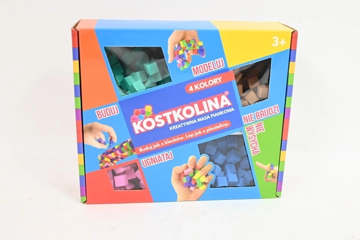 Kostkolina μπλε – πλαστελίνη (υλικό μοντελισμού), 4 χρώματα