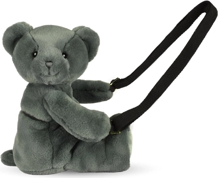 Doudou λούτρινη τσάντα ώμου αρκουδάκι χακί 30 cm