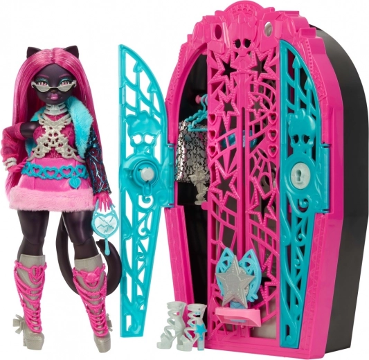 Monster High Σκοτεινά Μυστικά Catty Noir – παιχνίδι με ντουλάπα και εκπλήξεις
