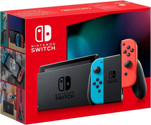 Κονσόλα Nintendo Switch με χειριστήρια Joy‑Con neon blue/neon red