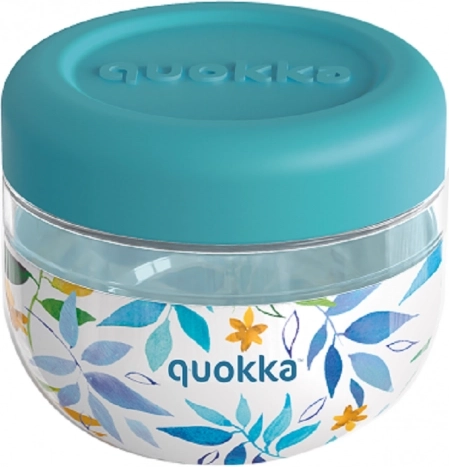 Δοχείο φαγητού Quokka Bubble Watercolor Leaves τιρκουάζ 500 ml