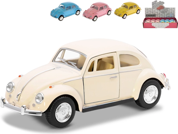 Kinsmart Volkswagen Beetle 1967 μεταλλικό μοντέλο 1:64 με μηχανισμό έλξης προς τα πίσω