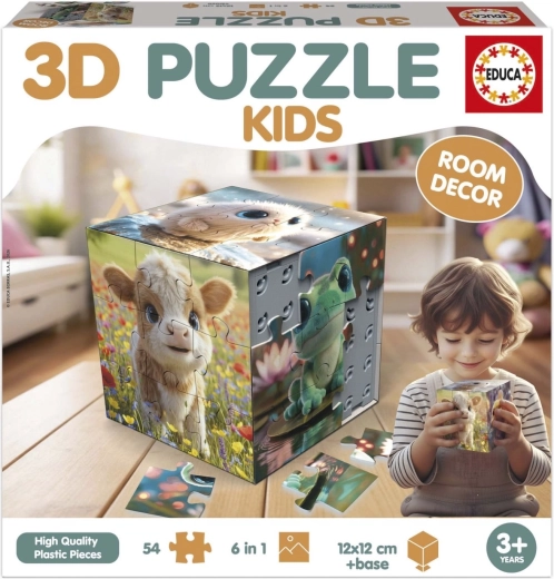 Educa 3D παζλ κύβος ζωάκια 54 κομμάτια
