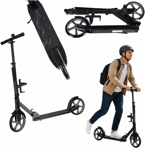 Αναδιπλούμενο αστικό πατίνι Trike Fix 200 mm μαύρο-γκρι