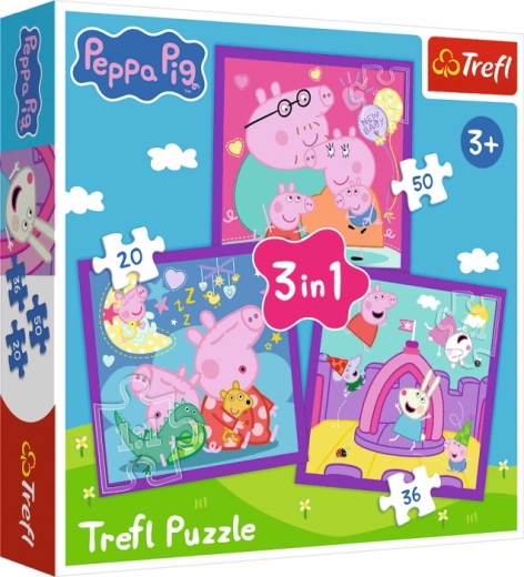 Παζλ Peppa το Γουρουνάκι 3σε1 (20, 36, 50 κομμάτια)