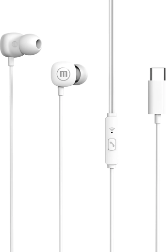 Maxell Square+ ακουστικά ψείρες USB-C λευκά