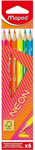 Ξυλομπογιές Maped Neon 6 τεμ.