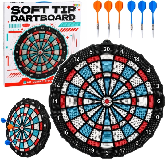 Μαλακός στόχος βελών Soft Tip 42,5 cm με σετ 6 βελών