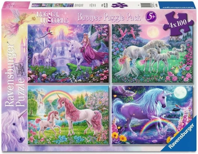 Παζλ Ravensburger Μαγικοί μονόκεροι 4×100 κομμάτια
