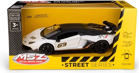 Συλλεκτικό μοντέλο MSZ Lamborghini Aventador SVJ 1:24 λευκό