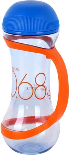Αθλητικό μπουκάλι σε σχήμα αλτήρα 560 ml μπλε