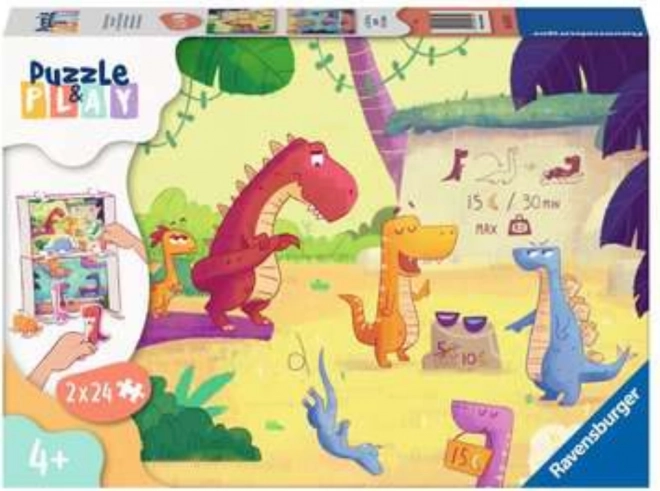 Ravensburger Παζλ και παιχνίδι: Δεινόσαυροι 2x24 κομμάτια