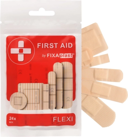 Fixaplast First Aid Flexi Mix ελαστικά επιθέματα πρώτων βοηθειών 24 τεμ.
