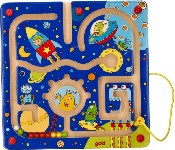 Ξύλινος μαγνητικός λαβύρινθος Διάστημα από την Goki