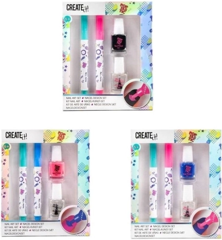 Create It! σετ βερνικιών και nail art μαρκαδόρων για νύχια