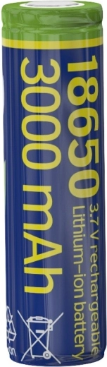 Μπαταρία ιόντων λιθίου 18650, 3,7 V, 3000 mAh, επίπεδοι πόλοι (10C)