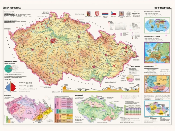 Παζλ χάρτης της Τσεχικής Δημοκρατίας 2000 κομμάτια DINO