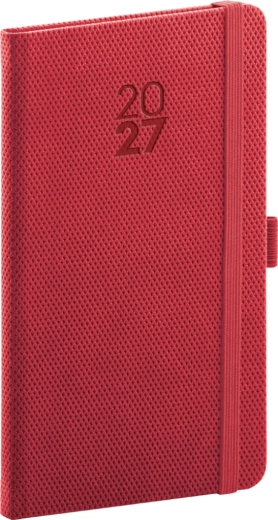 Notique ημερολόγιο τσέπης Diamante 2027 κόκκινο 9 × 15,5 cm