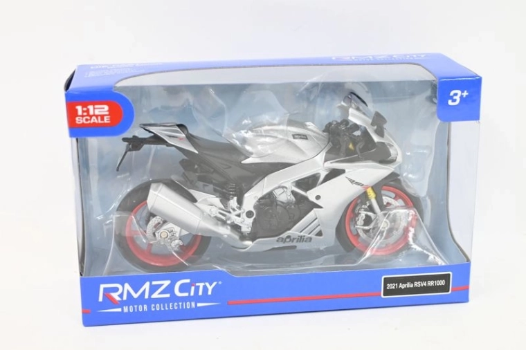 Μοντέλο μοτοσικλέτας RMZ Hobby Aprilia RSV4 1:12 ασημί