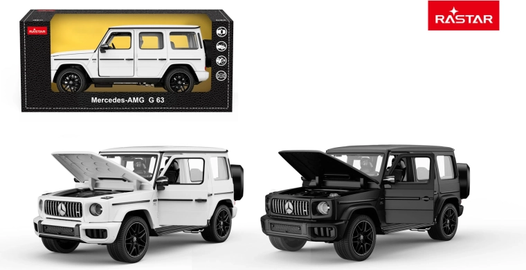Μοντέλο αυτοκινήτου Mercedes-AMG G63 Rastar 1:24 λευκό - 1 τεμάχιο