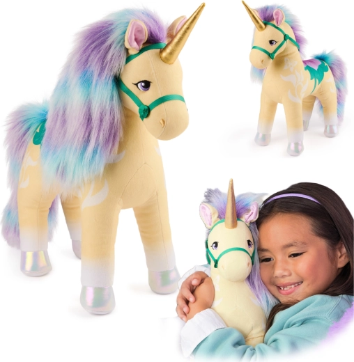 Λούτρινος μονόκερος Leaf από το Unicorn Academy 38 cm