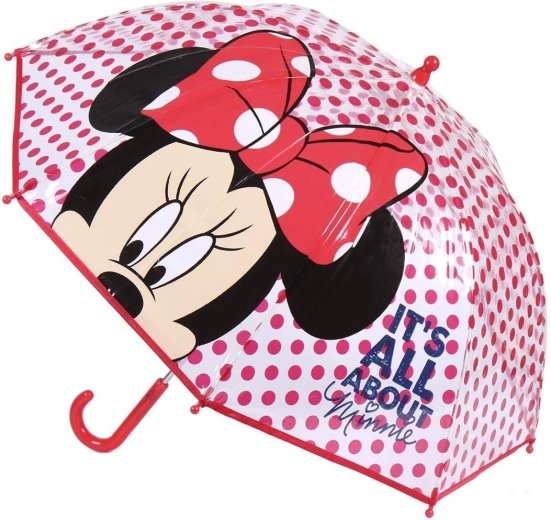 Παιδική χειροκίνητη ομπρέλα Cerdá Disney Minnie κόκκινη
