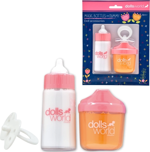 Dolls World μαγικό μπιμπερό και πιπίλα για κούκλες