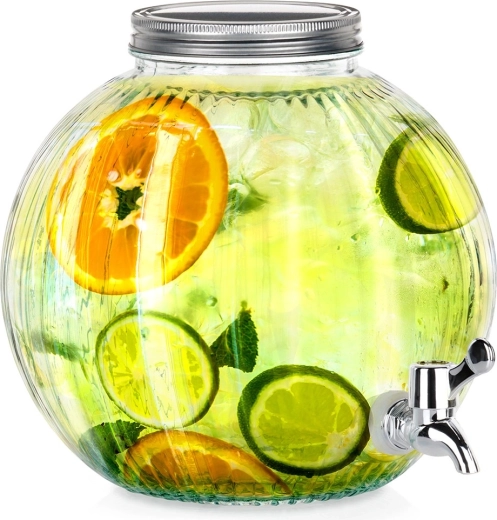 Γυάλινος διανεμητής ποτών με βρυσάκι 5,5 l