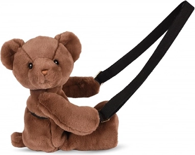 Doudou λούτρινη τσάντα ώμου αρκουδάκι καφέ 30 cm