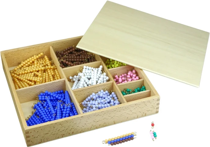 Moyo Montessori κουτί με χάντρες – χρωματιστά «σκαλιά» (1–10)