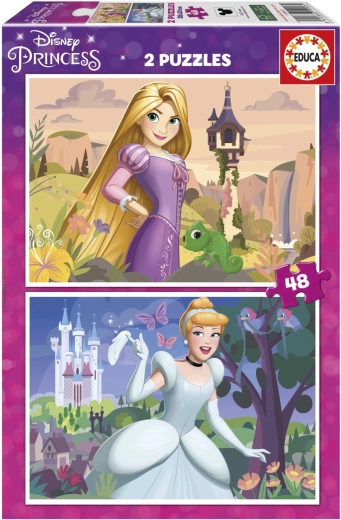 Παζλ DISNEY πριγκίπισσες 2×48 κομμάτια – Ραπουνζέλ και Σταχτοπούτα