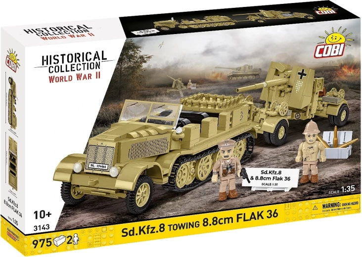 Κατασκευαστικό σετ Sd.Kfz. 8 με ρυμουλκούμενο πυροβόλο 8,8 cm Flak 36 (DAK), 1:35