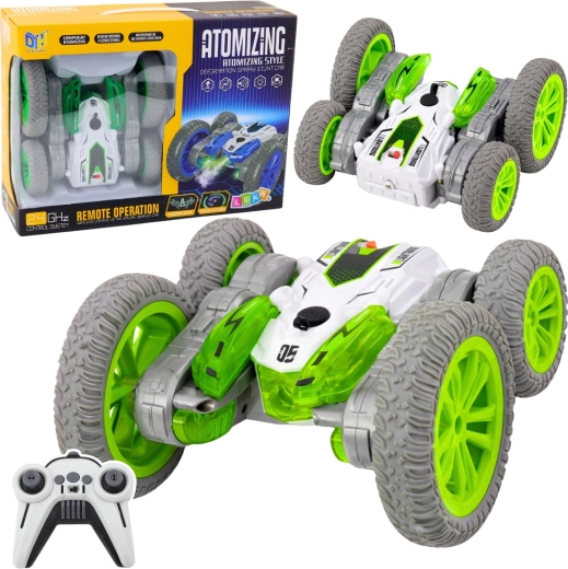 RC ακροβατικό αυτοκίνητο με εφέ ομίχλης και drift 360° – πράσινο