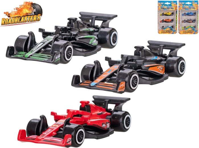 Μεταλλικά αγωνιστικά αυτοκινητάκια Roadblasters 7,5 cm - 3 τεμ.