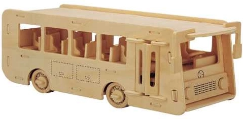 Woodcraft Ξύλινο 3D παζλ λεωφορείο