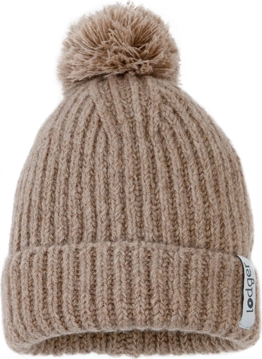 Lodger πλεκτό σκουφάκι merino με φούντα buffalo (3–6 μηνών)