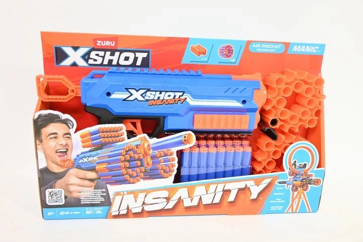 Εκτοξευτής ZURU X-Shot Insanity Manic για αφρώδη βελάκια