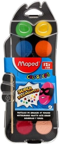 Νερομπογιές Maped Color'Peps 12 τεμάχια