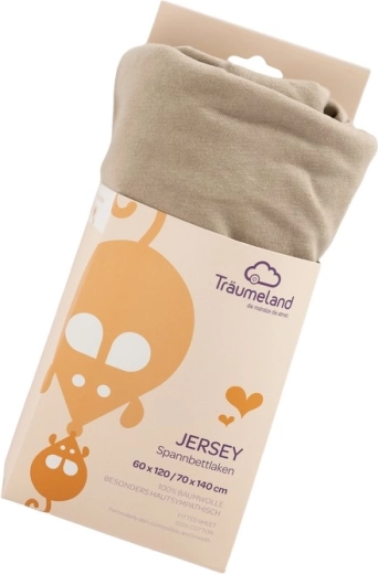 Träumeland jersey σεντόνι με λάστιχο UNI taupe