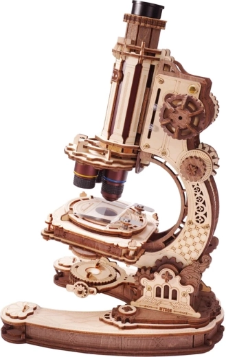 RoboTime ROKR 3D μηχανικό ξύλινο κιτ συναρμολόγησης μικροσκόπιο