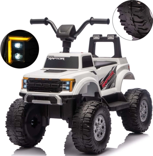Ηλεκτρικό αυτοκινητάκι Milly Mally Ford F-150 Raptor λευκό
