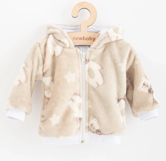 Βρεφικό χειμερινό φούτερ wellsoft με κουκούλα New Baby polar bear