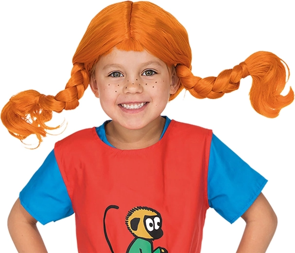 Παιδική περούκα Pippi Langstrumpf με σκουριασμένες κοτσίδες