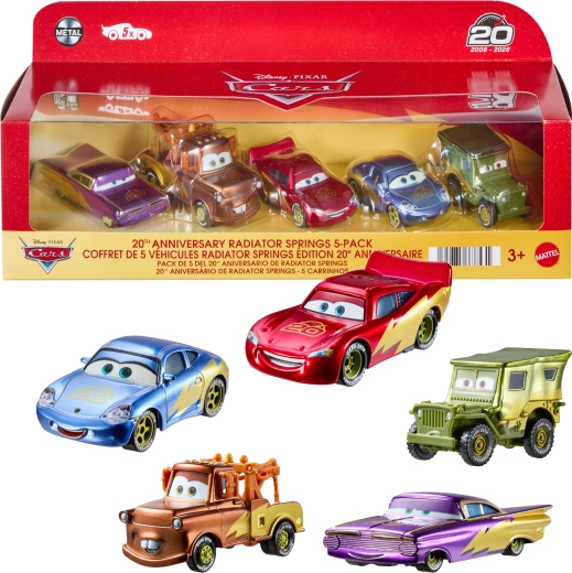 Mattel Disney Pixar Cars επετειακό συλλεκτικό σετ 5 μεταλλικών αυτοκινητακίων για την 20ή επέτειο