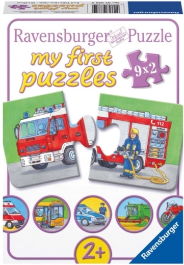 Ravensburger τα πρώτα μου παζλ – οχήματα και μηχανήματα 9×2 κομμάτια