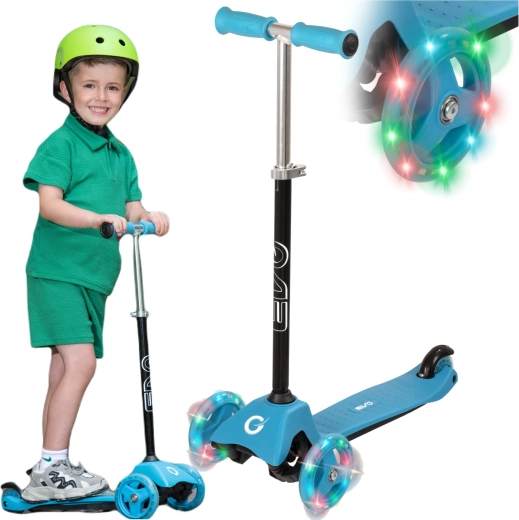 EVO παιδικό τρίτροχο πατίνι Light Up Mini Cruiser μπλε