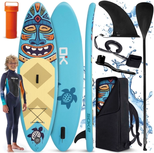 Φουσκωτή σανίδα paddle Soke 275 × 76 × 12 cm σετ