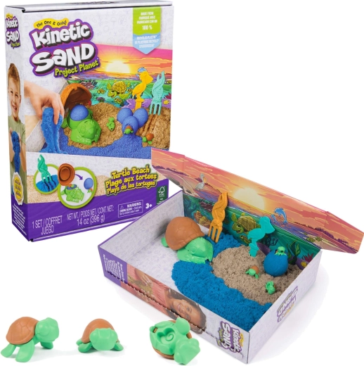 Kinetic Sand Project Planet Θαλάσσιες χελώνες – οικολογικό σετ παιχνιδιού