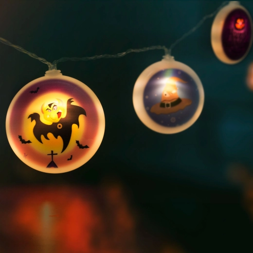 Φωτιζόμενη αλυσίδα LED για το Halloween με κύκλους